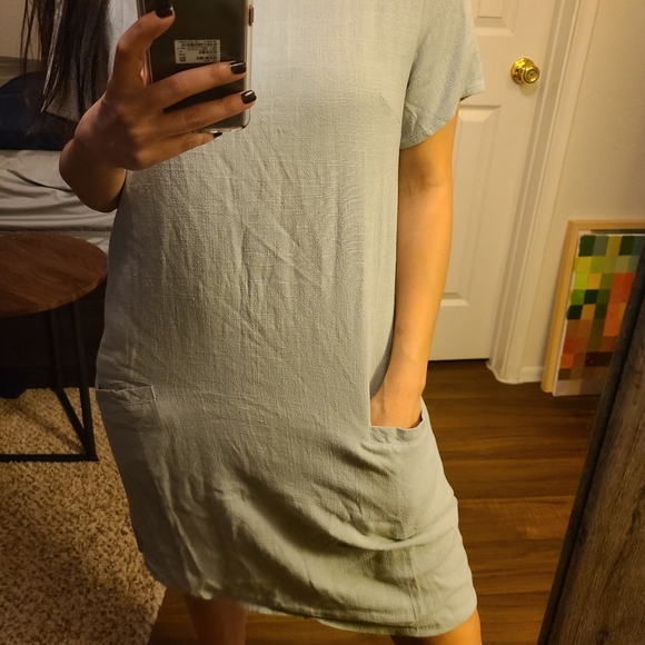 NWT Lulu's sage shift dress with pockets l… - Picture 8 of 12